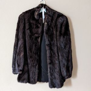 Vintage Mink Fur Jacket Coat Sz M